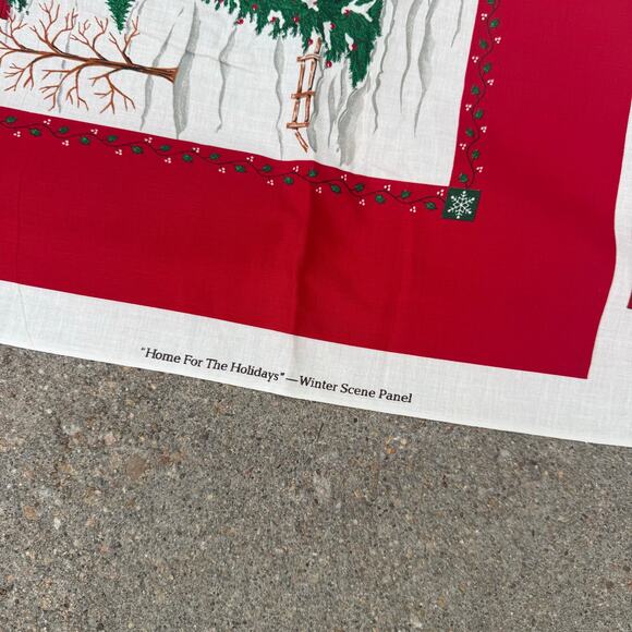 Home For The Holidays Winter Scene Panel by VIP Screen Print Fabric Craft Sewing - Picture 5 of 7